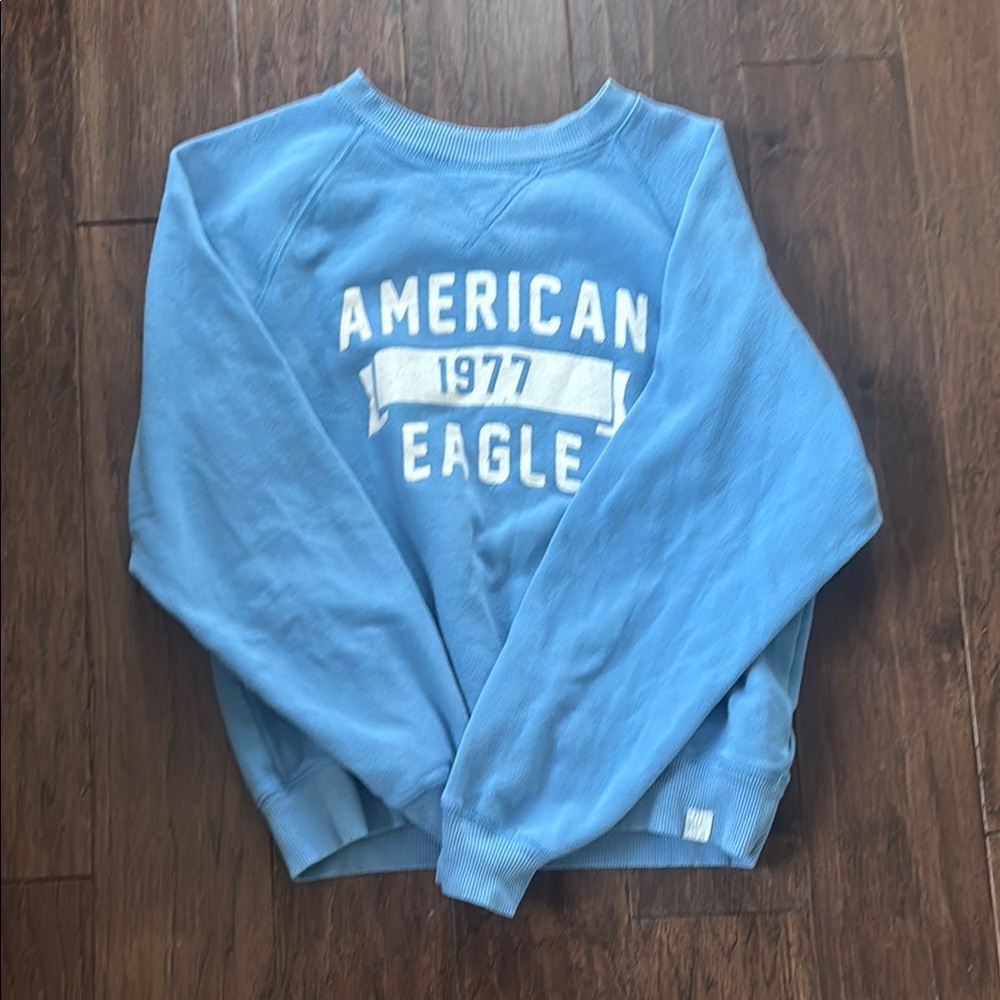 American Eagle Light Blue Fleece Lined Top